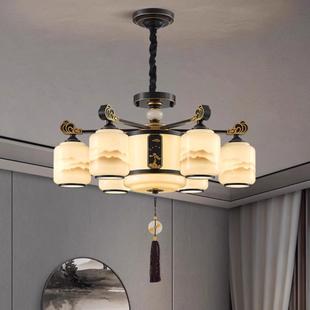 新中客吊灯厅大厅主灯超亮换灯泡简827单可大方农村自式建房餐厅