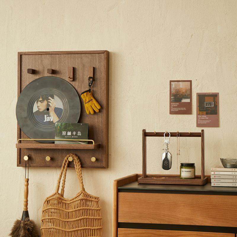 弱电箱配电箱挂画电箱装饰画盖板遮电闸实多木媒体胡桃表木66网挡