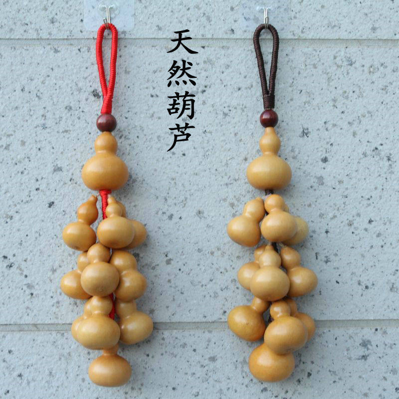 天然葫芦串挂件真胡芦门对门客厅玄关办公室农家乐装饰文玩小葫芦