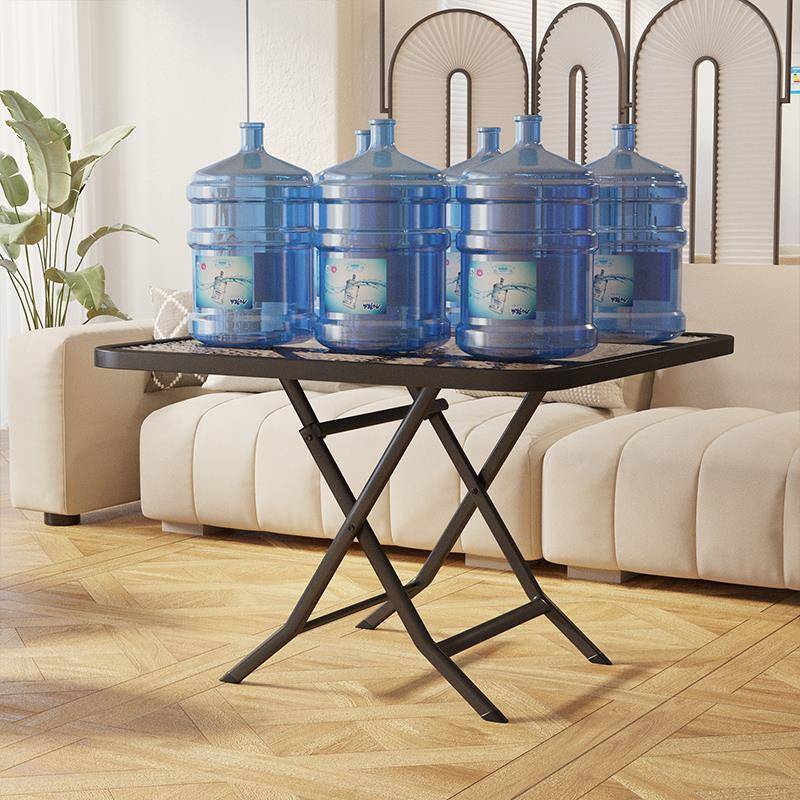 户7叠K折叠家用餐桌外阳F7759T8M台钢化玻璃茶几吃饭桌圆桌可折方