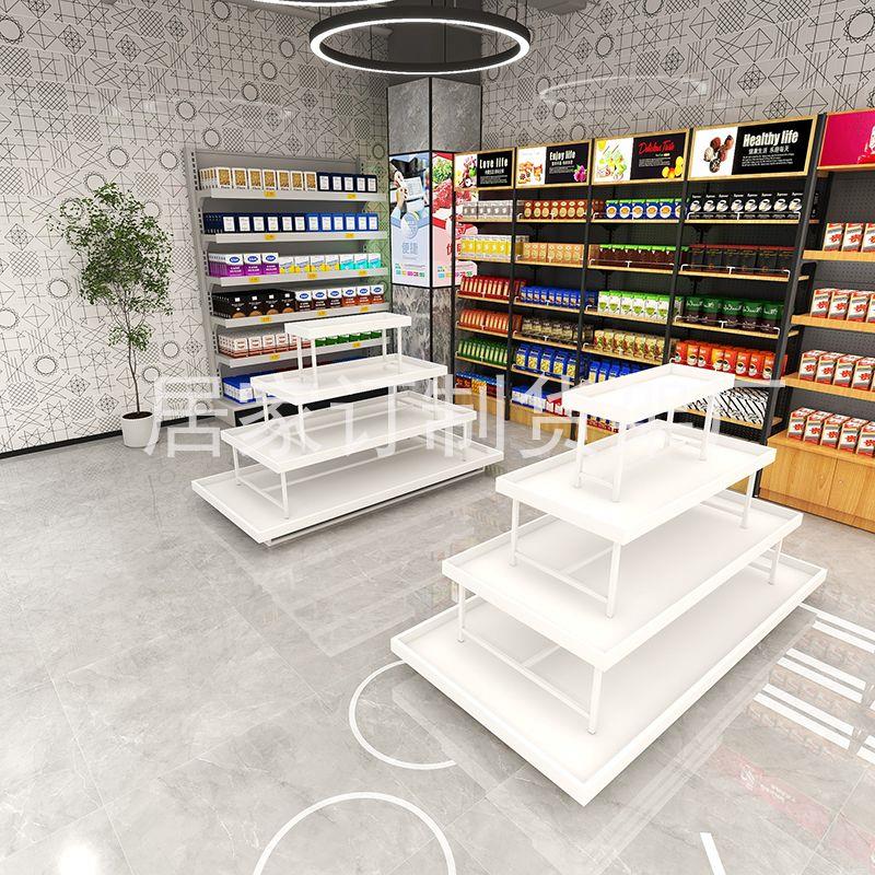 中岛展示台网红超市堆头展示架化妆品母婴货架玩具文具促销流水台