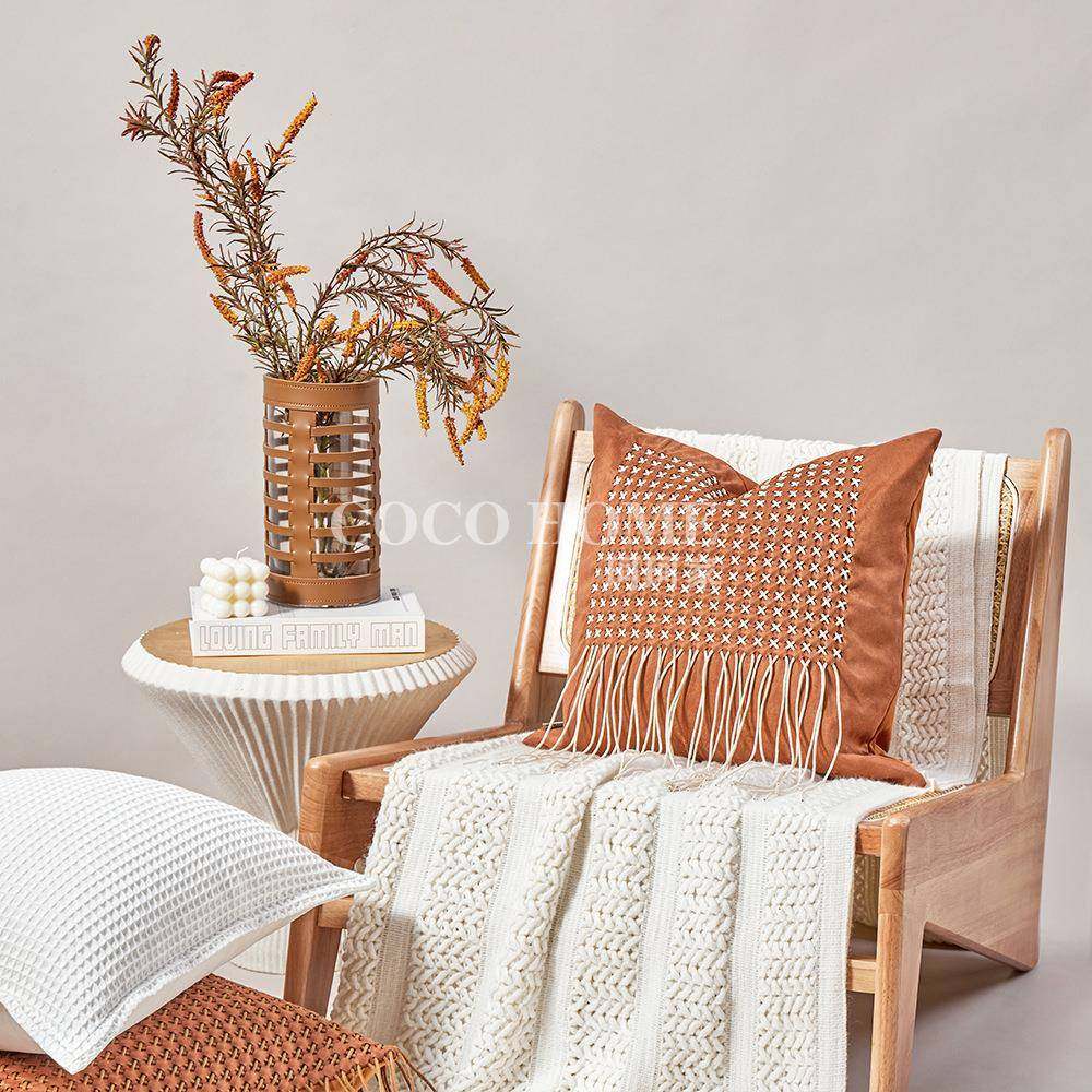 北欧橙色手编织格纹抱枕美工WL4586拉德饰客厅沙发靠垫复古居家套,居家布艺,抱枕被,淘宝优惠券,粉丝福利购,淘宝优惠卷