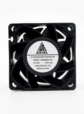 Axial12v24v6038直流防水散热风扇可替Nidec60x60x38mm双滚珠风扇