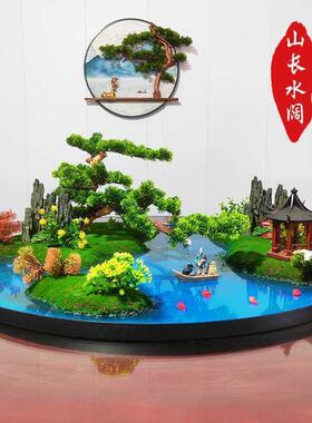 大圆的F98TH779桌中间转现盘摆件餐桌摆花代简花约餐桌上假花沙盘