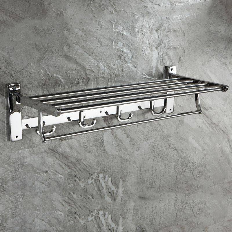 厂家直供304不钢店折物501S叠置架酒家锈用浴室卫生间浴毛巾架挂