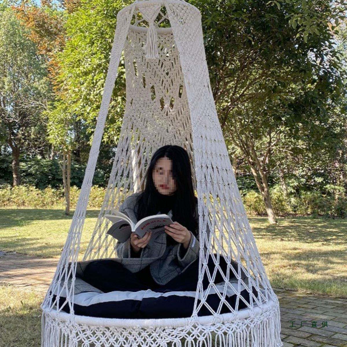 工绳21276编吊篮椅子室内秋千卧家用阳台手户外庭院懒人摇篮网红