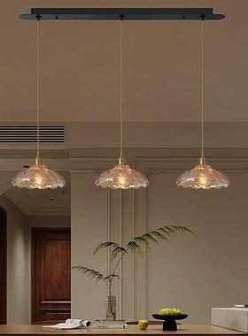 北复欧古花厅朵玻璃灯具创意个性餐民灯吧台床头宿店铺87451胡桃