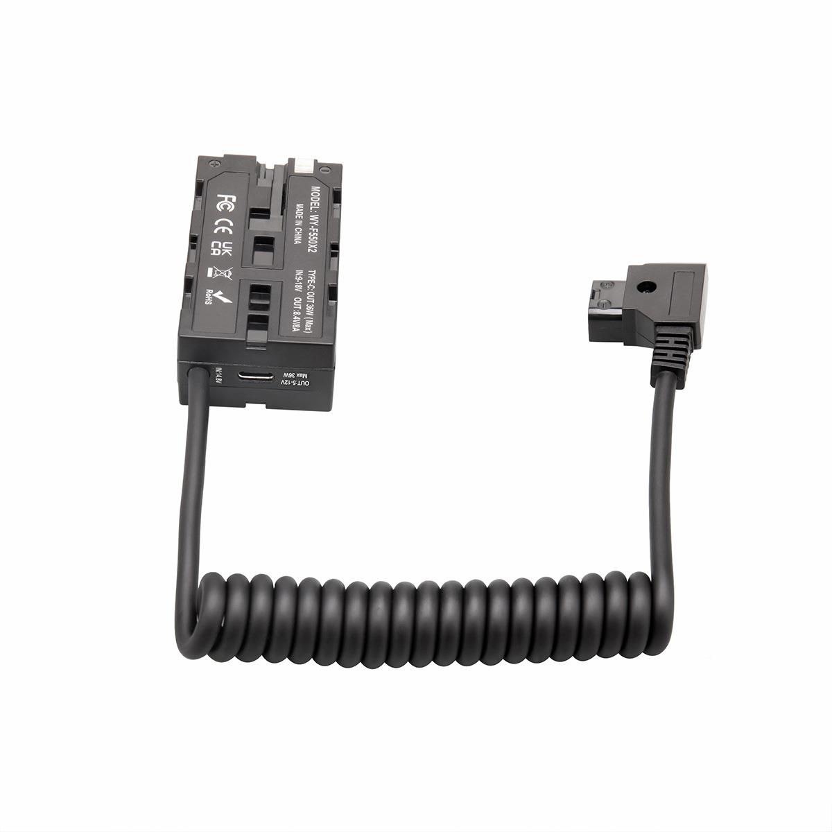 D-T无品牌/A7P口转NP-5F50/F970/F50双面假电池可挂接监视V器和无