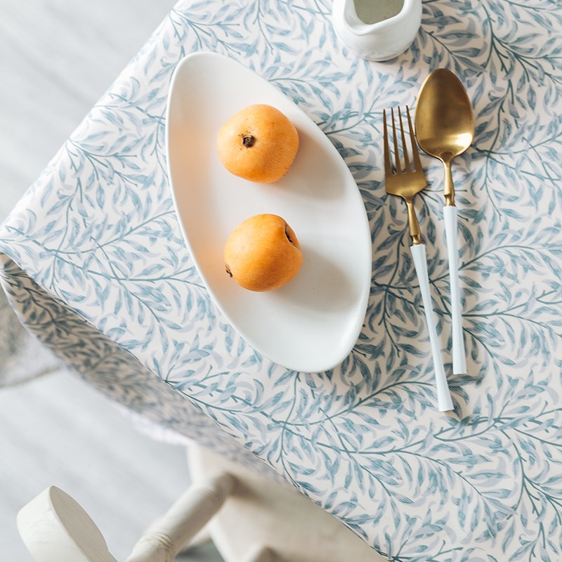 妙HOMEd 北欧简约餐桌布ins复古风防水防油免洗长方形家用餐桌台