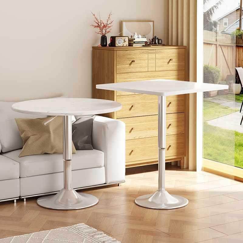 可降茶几小圆客桌家用厅白色洽谈桌接待桌椅组合cui.8.15小阳台休