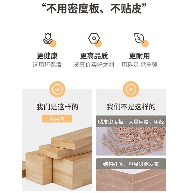 纯实木书桌学生学习家用长条桌子简易工作台卧室办公桌储物电脑桌图片