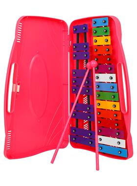 琴打击乐器25音铝板AB手IJE敲启琴儿童蒙S音乐教具小钟琴打琴