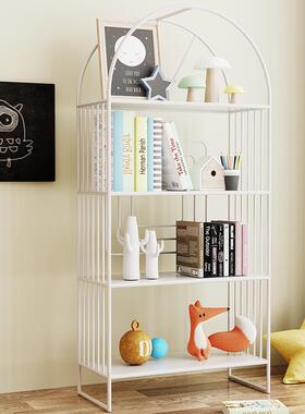 4I儿童家用多层落绘读本书卧室靠墙床头架置物架地阅区铁艺15232