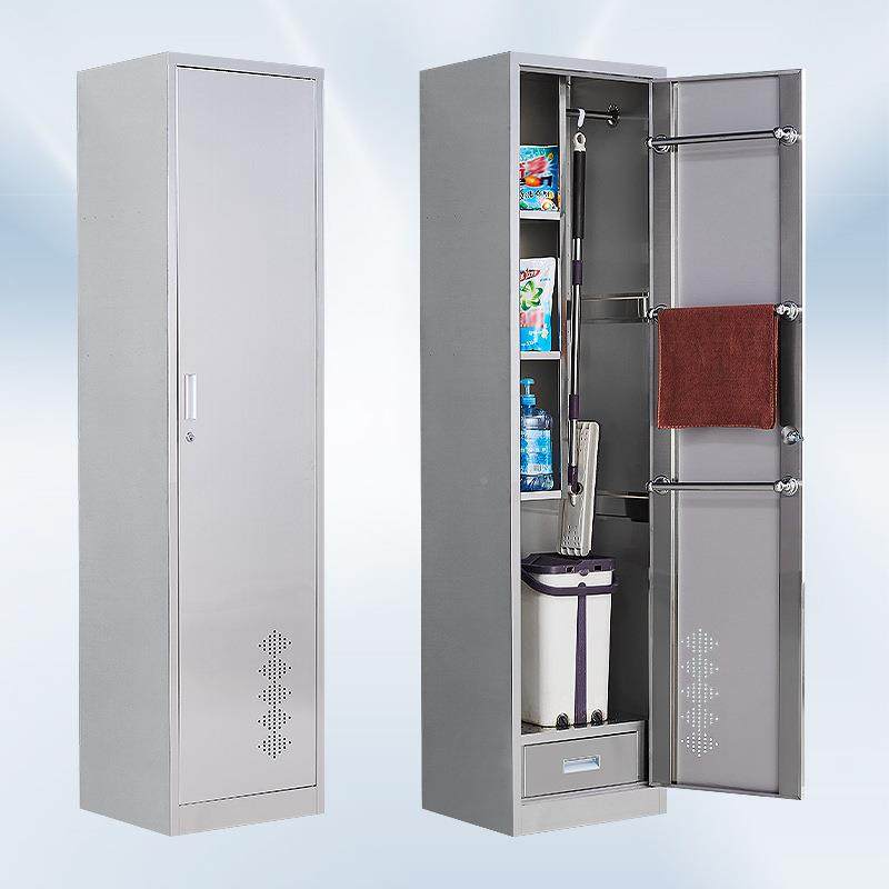 304不JKG-534锈钢清洁柜拖把储物柜柜扫抹布把收纳具保洁工柜双门,商业/办公家具,办公储物柜,淘宝优惠券,粉丝福利购,淘宝优惠卷