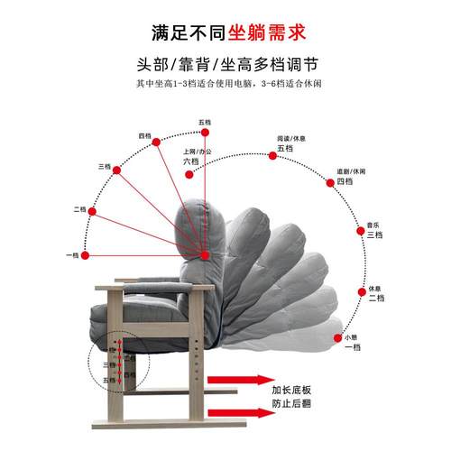 电脑椅家躺用可懒人椅子靠背椅YSLJ007休闲公座椅书桌椅办沙发椅
