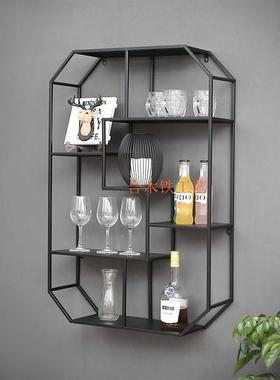 上书架墙置壁物架壁挂墙储物柜卧室墙创面意格子客厅酒架吊K21092