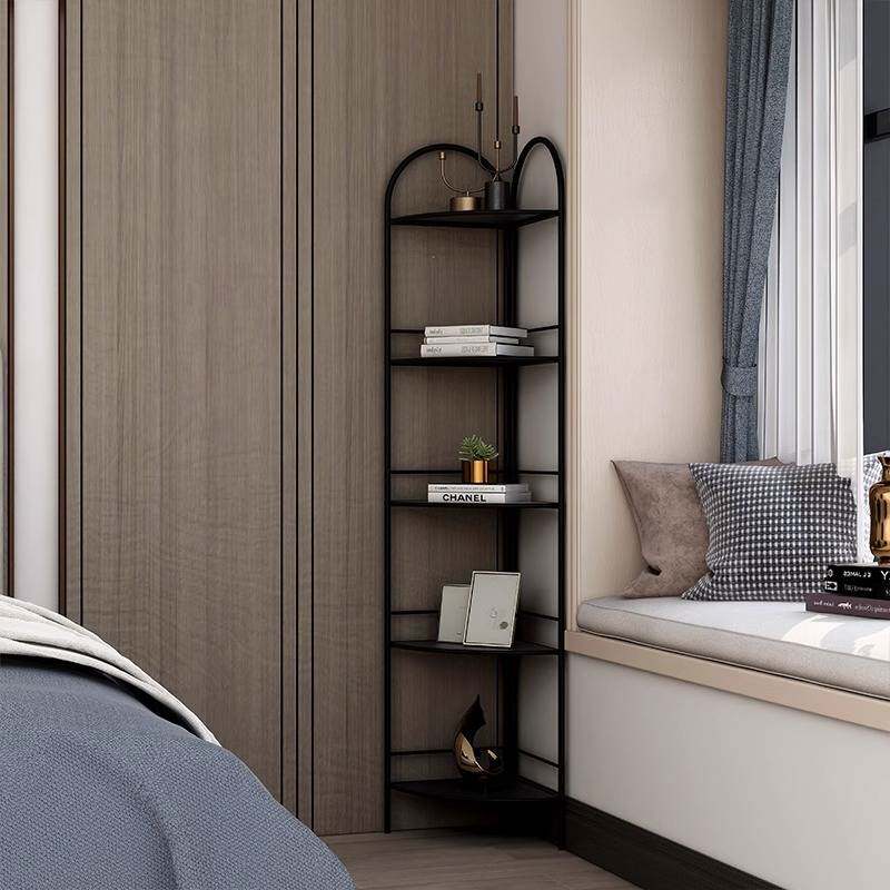 墙角置物架卧室省空间收纳客厅转角花架角落多层小书柜浴室三角架