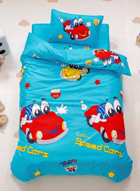 纯棉幼园被子儿三件AL108套休含芯六件套童儿入园午午睡宝宝被垫