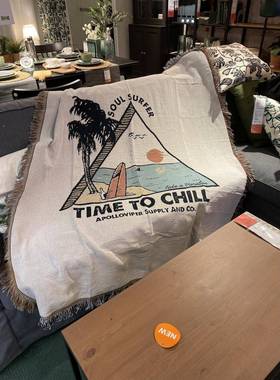 冲浪沙发挂毯毯休闲毯毛毯装饰毯椰时光夏风情campi日nglifGEJ岛e