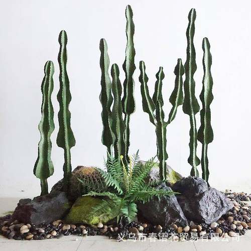 仿真假人件掌绿植盆沙栽装饰花槽摆拍照SMZ墙仙简约背景漠植物盆