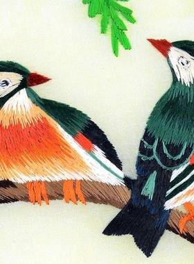 四川摆蜀绣熊猫手工双面绣OLM风摆中国风特色旅游送件老外花梨屏