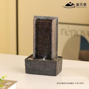 办公桌面小型件水幕墙摆创ICC意循流水招财环装 品饰家用电视柜加