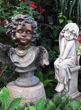 欧式复古摆丘比特2010（A-树脂工艺品别墅雕装饰花园创意人物塑件