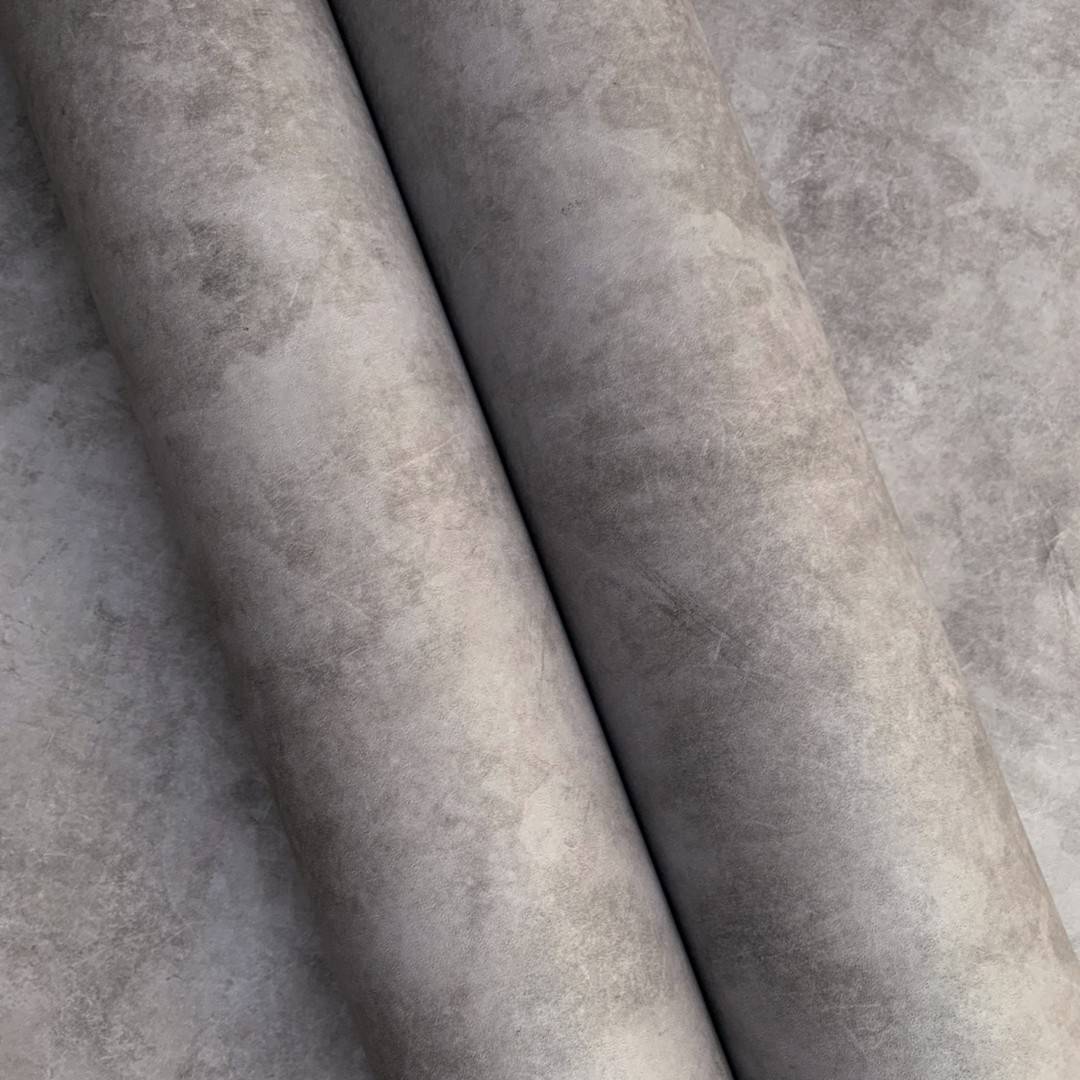 加厚浅灰色复古水泥纹磨砂面自粘墙纸壁纸展柜装饰膜翻新贴纸波音