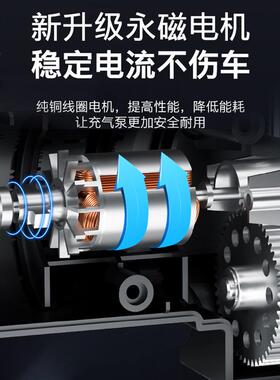 车载充气泵数显打气泵0汽车8小车多轿功能自动充MEK缸停双缸高压