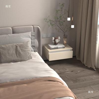 约现代小户创意床头柜dbc卧室边柜抽屉式床简储物柜壁挂悬空垒型