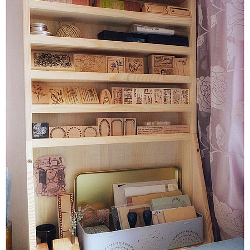 桌面和纸胶带模型展示架收纳盒多层手帐本木质多层分装定做文件架