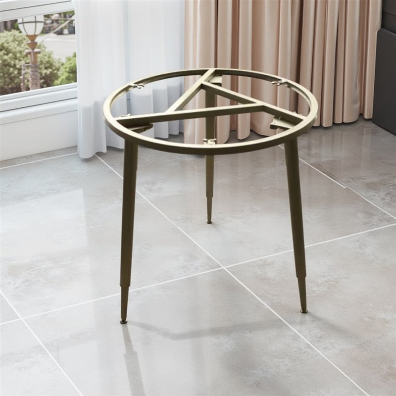 桌腿圆桌脚金属大理石支架阳台岩板桌腿底座茶几圆形桌脚餐桌桌架