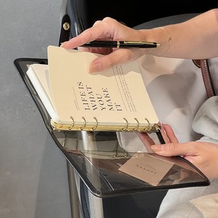 软皮a5活页笔记本可拆卸简约ins本子a6手账本活页本旅游手帐本商