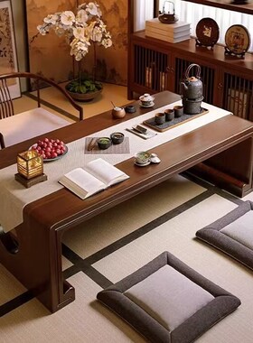 飘窗桌子实木小桌子榻榻米茶桌炕桌茶几三件套R小矮桌书桌窗台炕