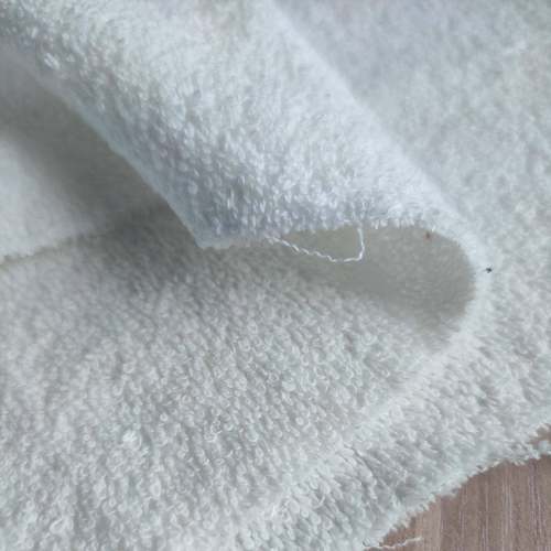 全棉毛巾布米白色40巾克纯毛布箱包手袋浴巾梭织CWD棉双面5毛巾布
