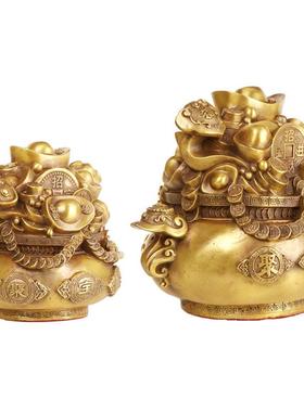 铜记杨铜元器铜聚宝盆摆0117宝件客厅聚盆摆件金钱宝聚宝盆