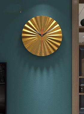 博艺达新新创款挂钟意300007、铁艺扇子时钟中式客厅景墙装背饰钟