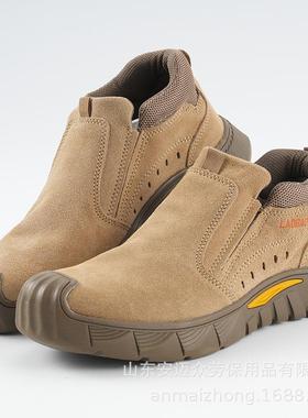 反绒皮防溅工作鞋钢头电焊鞋防磨穿刺透耐劳飞保鞋气一INO脚蹬焊