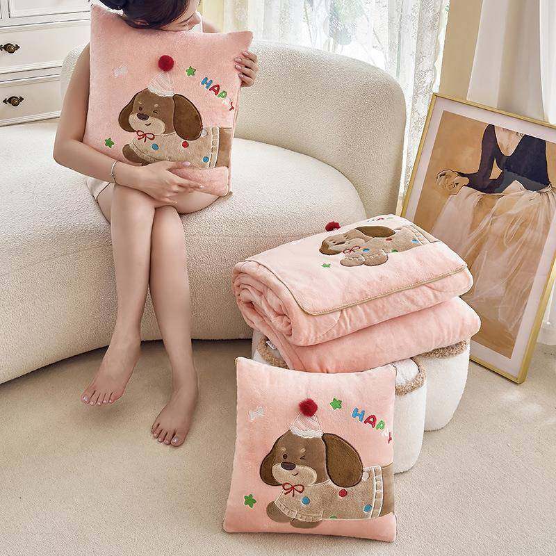 牛奶绒抱被子两用二合一午睡毯冬天加枕厚车折叠枕头2被024用NS-2,居家布艺,抱枕被,淘宝优惠券,粉丝福利购,淘宝优惠卷