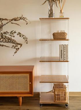 新转款现代简67930约克力带轮落地纳360度旋亚书架移动多用途书房