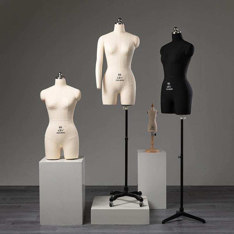 奉邦国标分台腿半身立裁剪人女服装计打版制衣33设体人体立裁模特