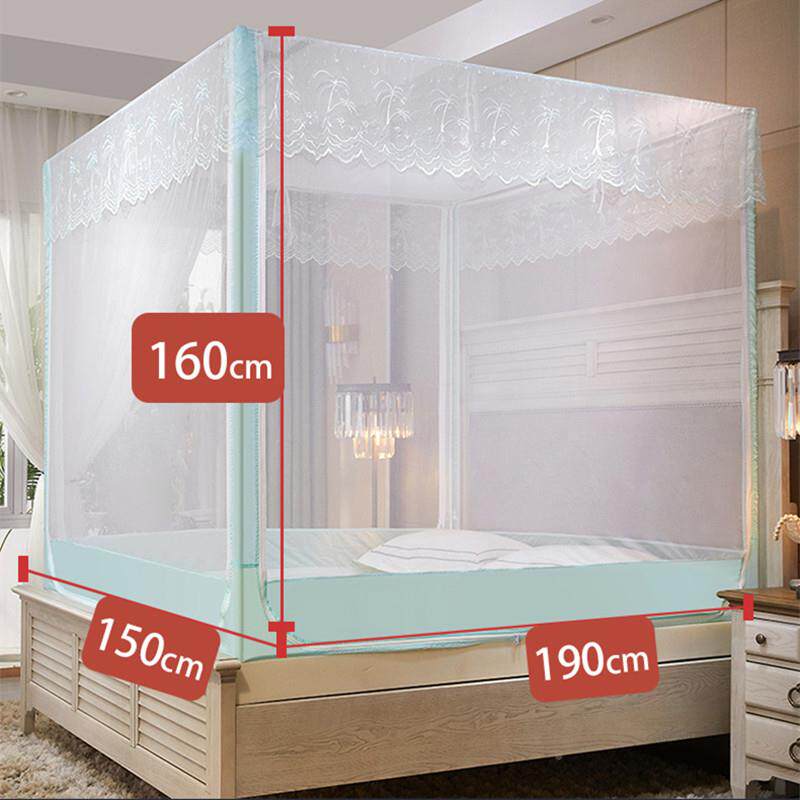 蚊帐三1坐.8用床家式带支架方形拉链开门U302无底帐子蒙古包加密