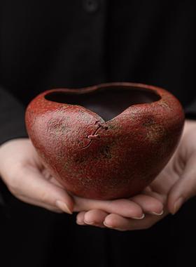 岩茶泥满山红锔钉29032建水窑变粗茶陶茶洗杯洗渣缸老具配件茶水