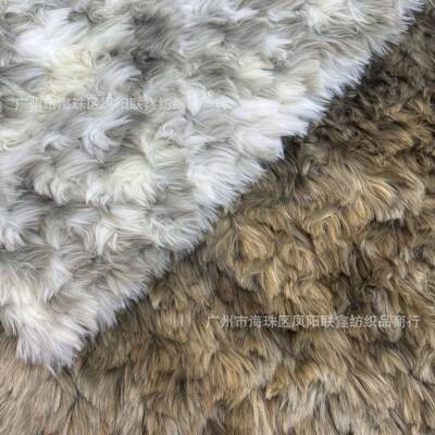 刷花羊卷毛染面料大OHD羊卷提花环保草服扎皮装箱鞋帽家纺毛绒包