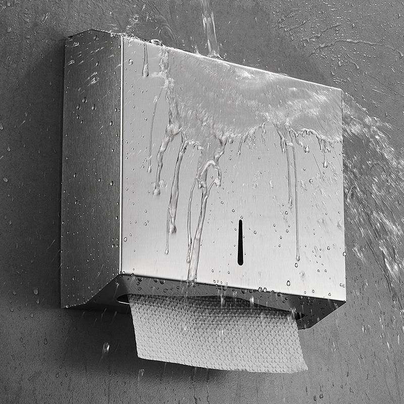 304不锈擦手方纸纸盒壁挂式酒店钢卫生间厕所防水长6400方不厕纸,收纳整理,纸巾盒,淘宝优惠券,粉丝福利购,淘宝优惠卷