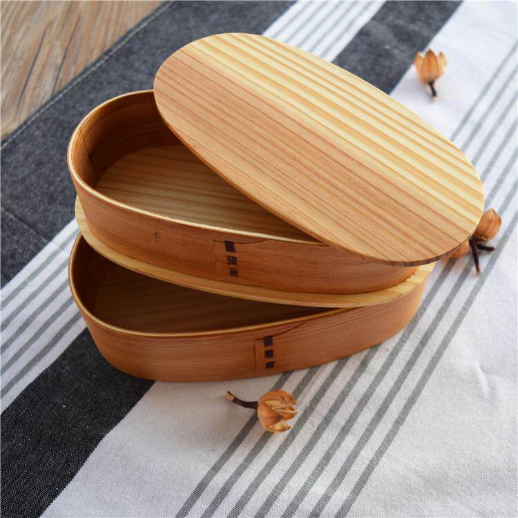 原木层盖水曲柳木便809当盒日双便携式天地饭盒现代简约单色寿司