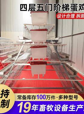 阶FBC梯蛋鸡笼冷镀锌鸡蛋鸡笼四层五肉笼养设门备厂家供式应