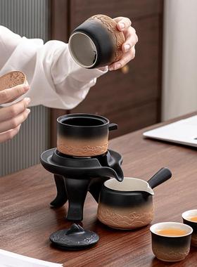 浪自动茶具泡套组懒人茶套装用办54581公室陶瓷功海夫家茶具茶壶