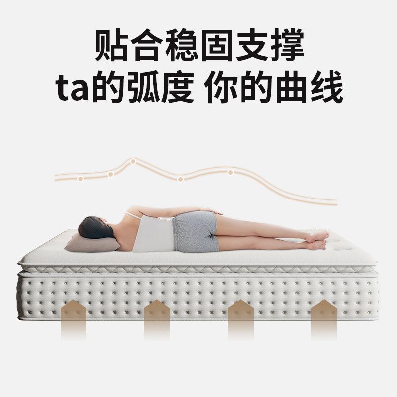 希尔顿五星级酒店床垫席梦思独立弹簧乳胶记忆棉卷包30CM加厚
