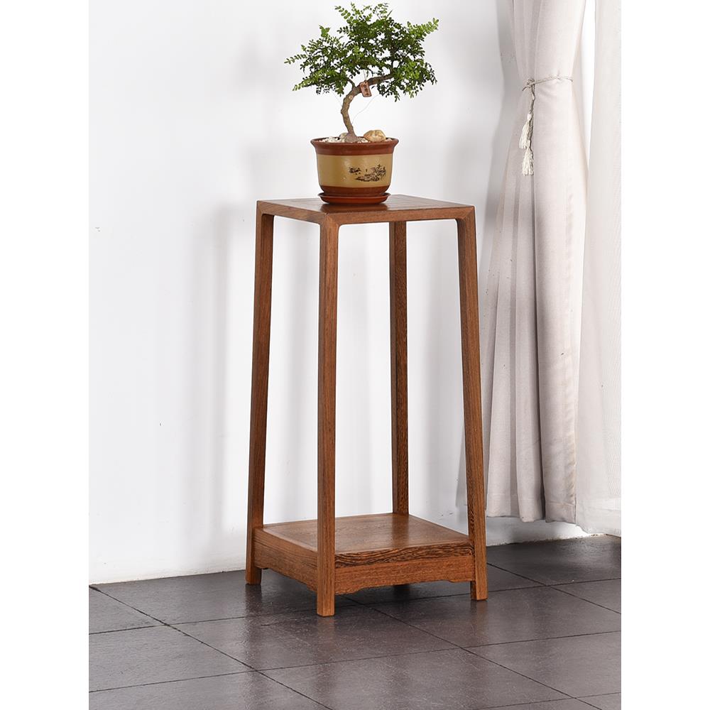 红木家具鸡翅木花架红木盆景架实木摆件架家用置物架客厅花几底座